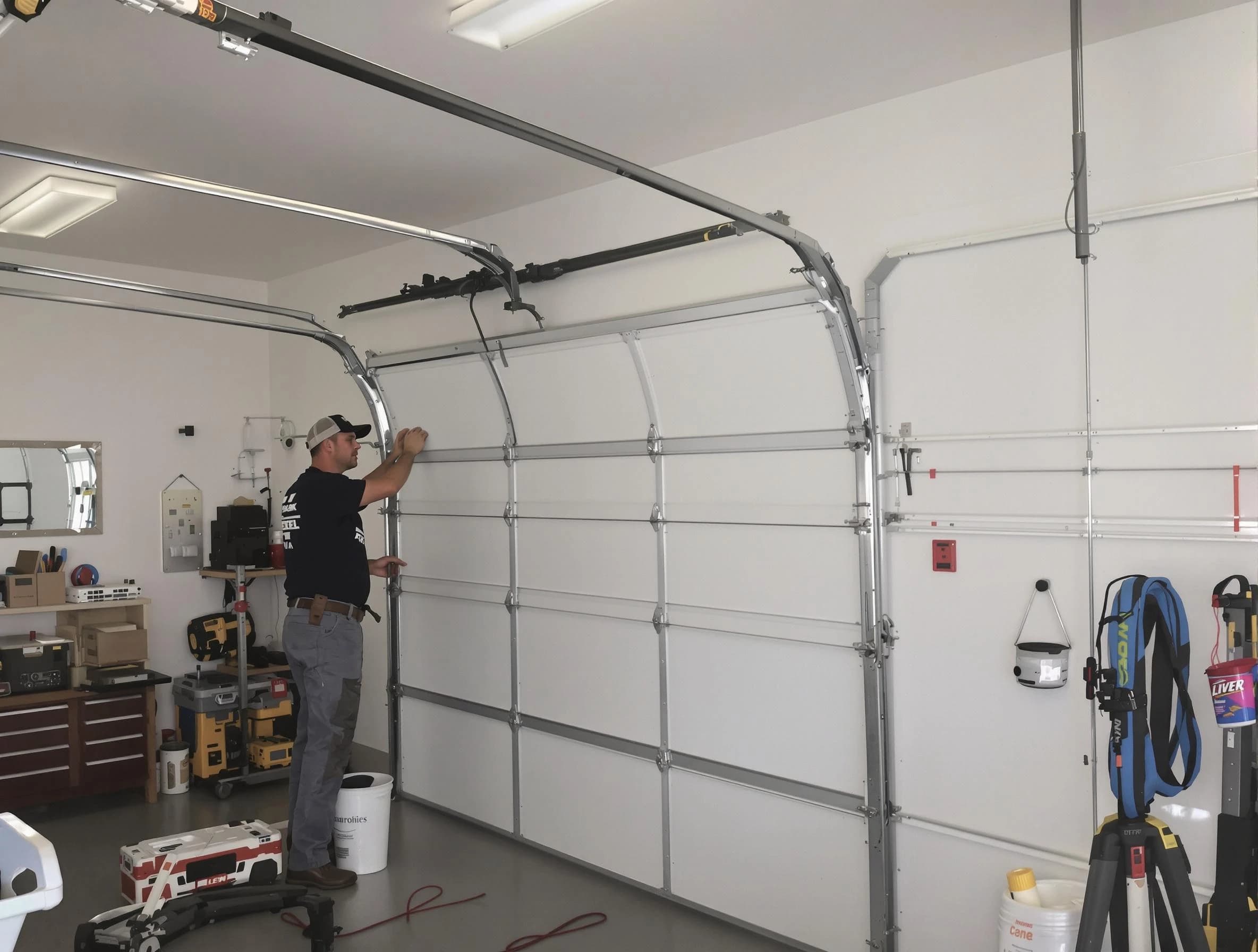 Gloucester Garage Door Repair team installing new garage door in Gloucester
