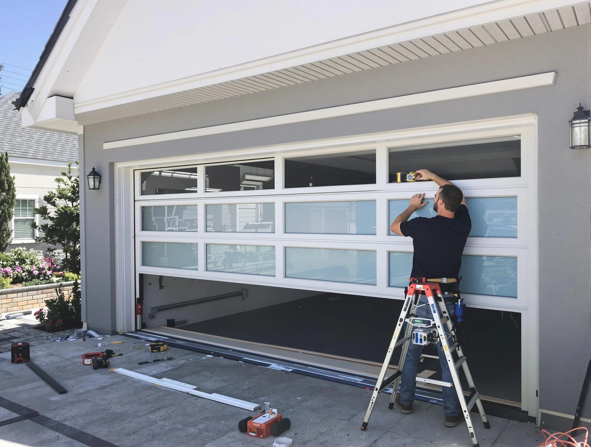 Gloucester Garage Door Repair team performing garage door replacement in Gloucester