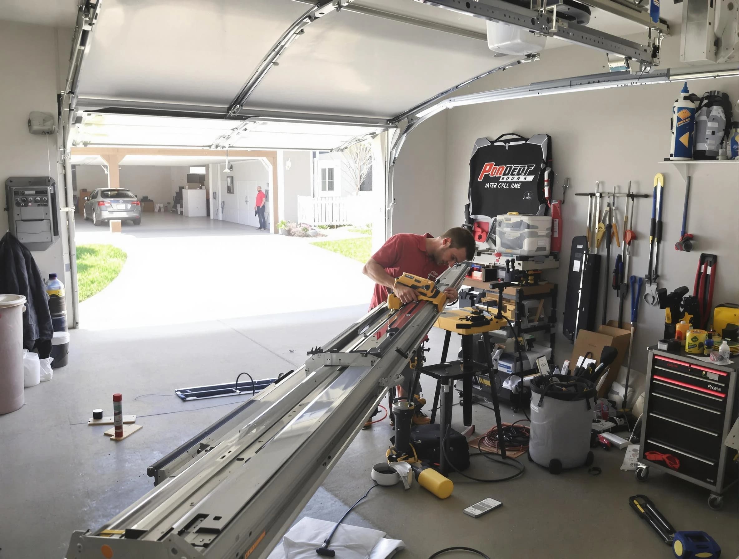 Gloucester Garage Door Repair expert performing track repair in Gloucester