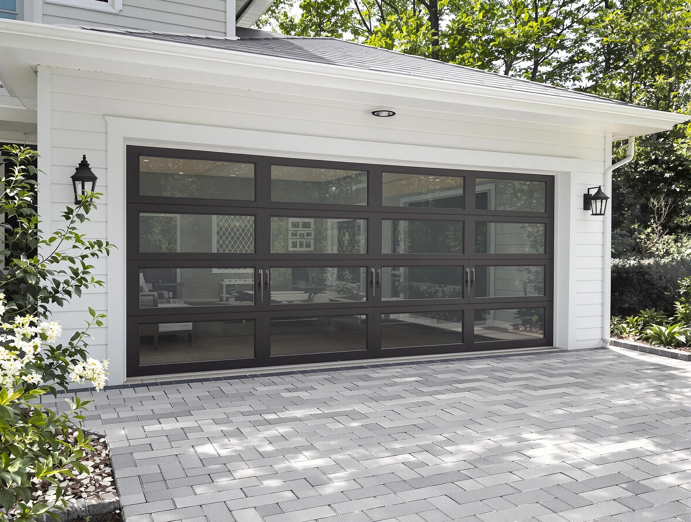 Gloucester Garage Door Repair design specialist presenting custom garage door options to Gloucester homeowner